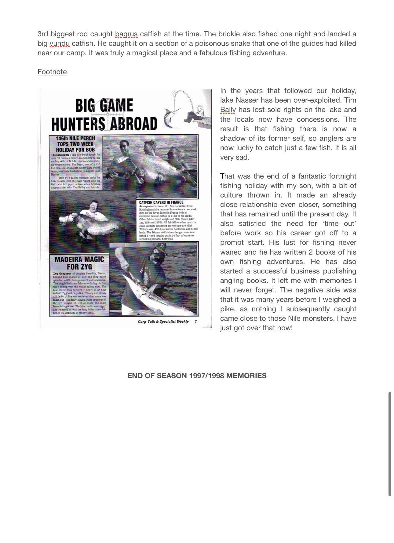 Free read! Nile Perch Trip by Bob Brookes